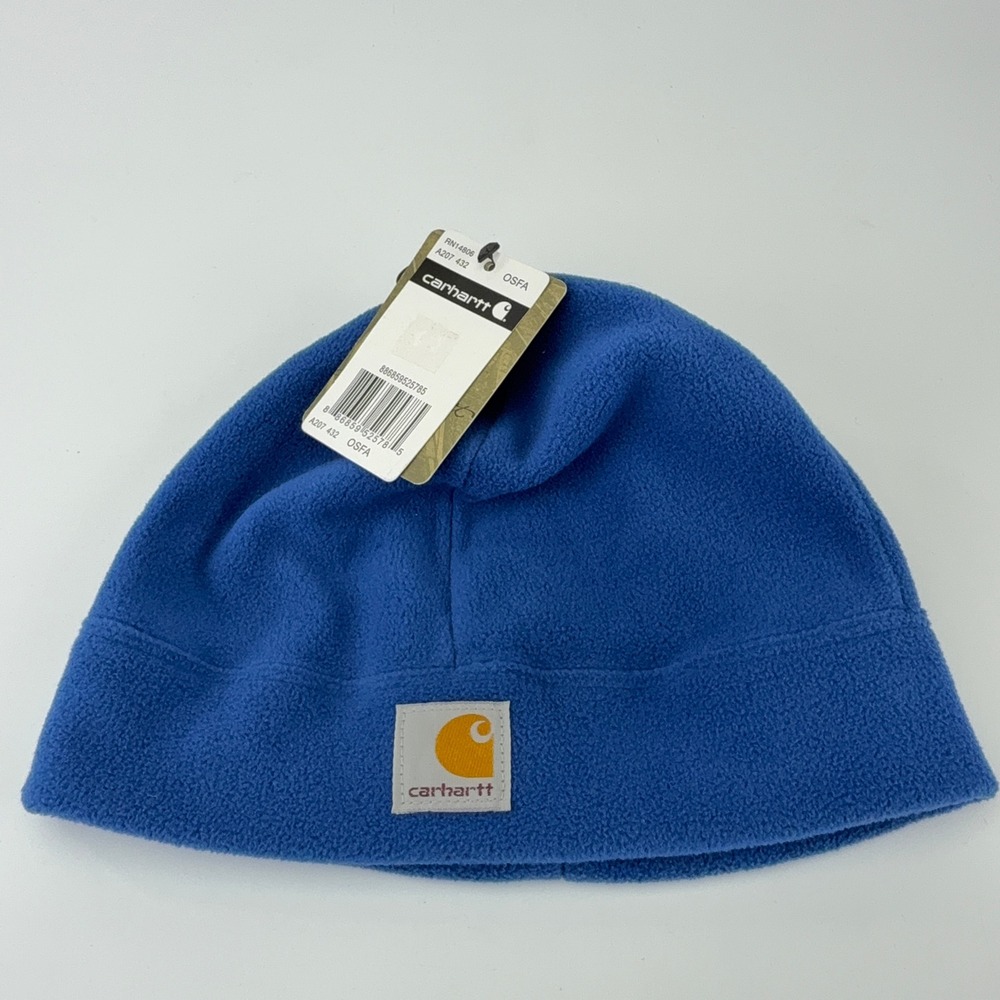 Carhartt Blue Fleece Beanie Hat A207 432 Mens OSFA NWT